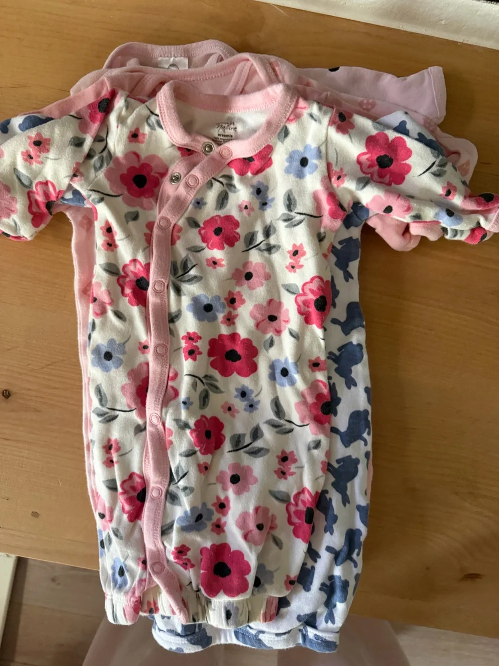 PREMIE Girls' Pink Floral & Solid Snuggle Sleepwear Set